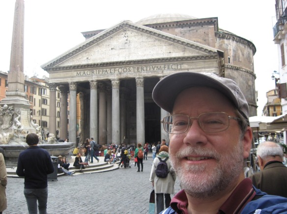 Lee E. Patterson in front of the Pantheon